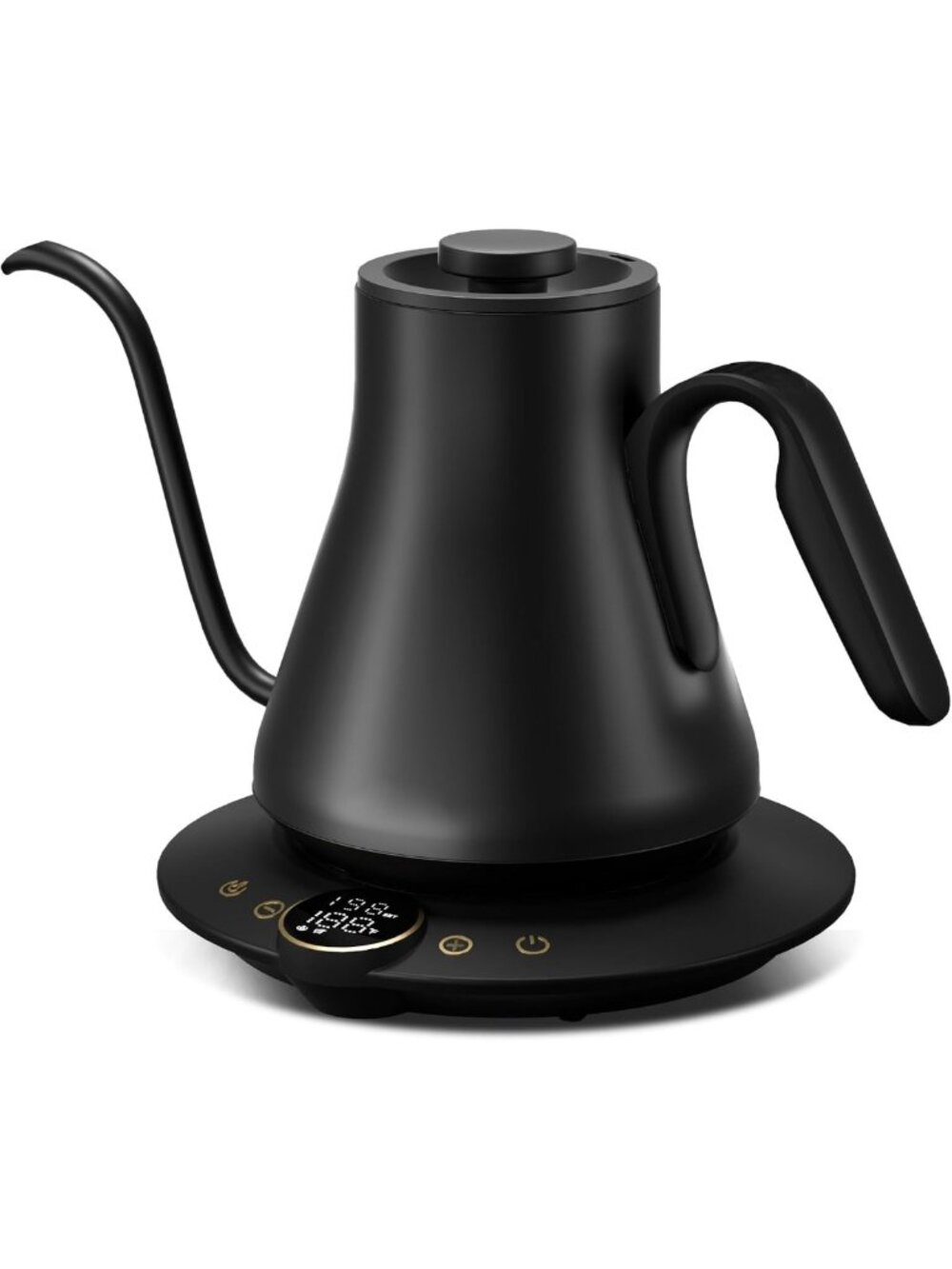 Gooseneck Electric Kettle with Precision Temperature Control, 1500W Quick